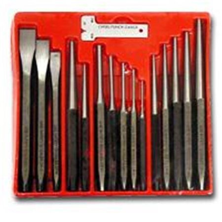 TOOL TIME CORPORATION Pneumatic  16 Piece Punch and Chisel Set TO269881